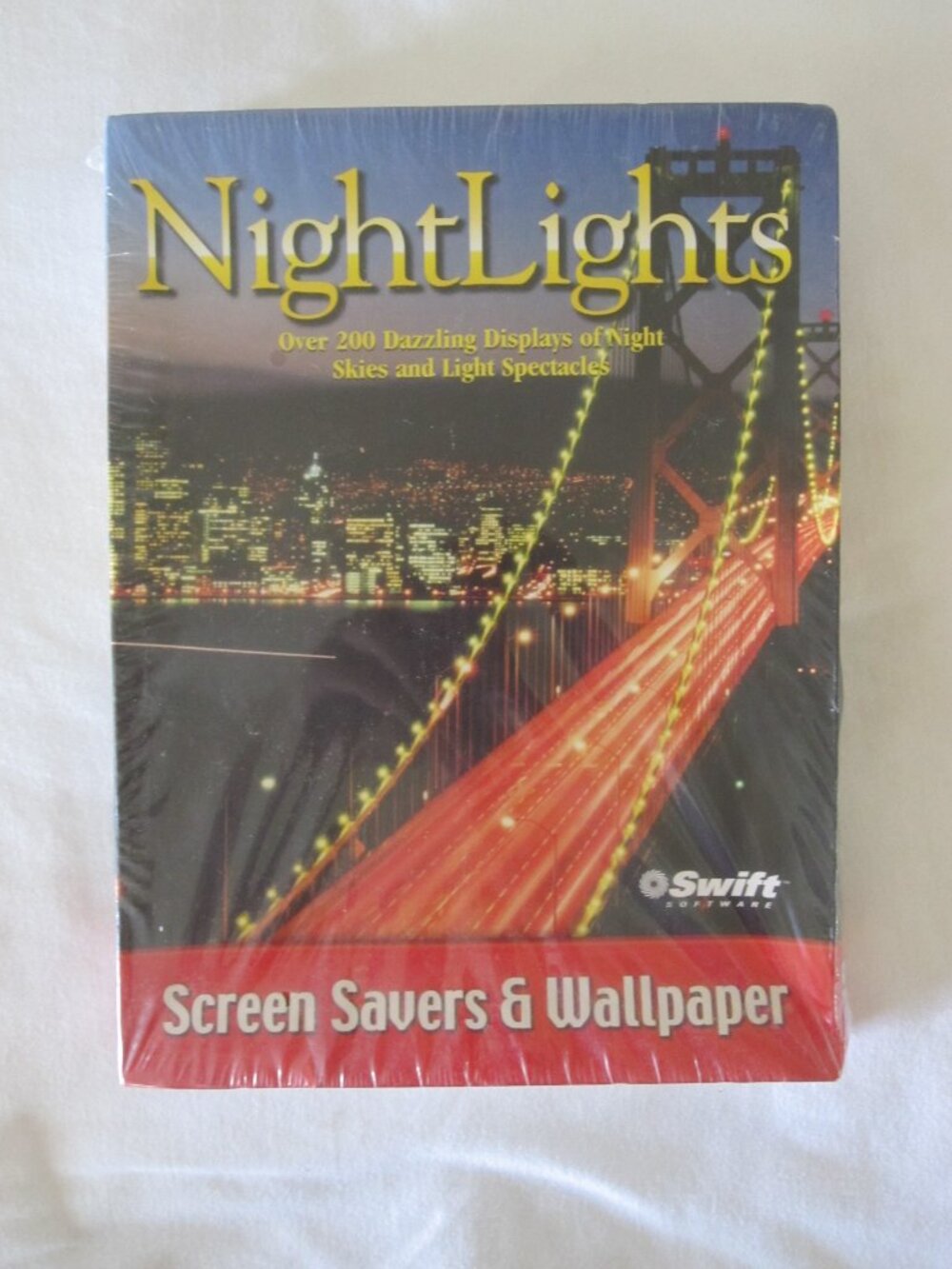 2000 Big Box PC Screen Saver / Wallpaper program: Nightlights - Factory Sealed